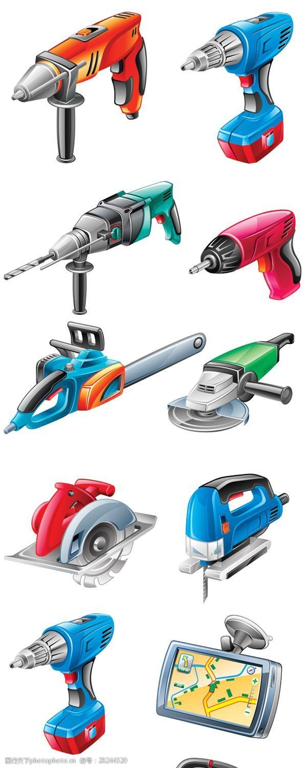 裝配電動(dòng)工具圖片素材 展現(xiàn)五金工具的專業(yè)魅力